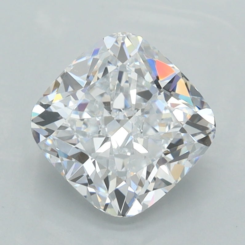2.09 Carat Cushion Shaped, Ideal Cut, D Color, VVS1 Clarity, IGI Certified Lab Grown Diamond
