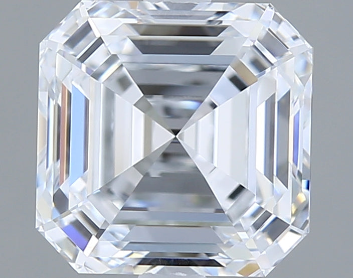 2.07 Carat Asscher Shaped, Ideal Cut, E Color, VVS1 Clarity, IGI Certified Lab Grown Diamond