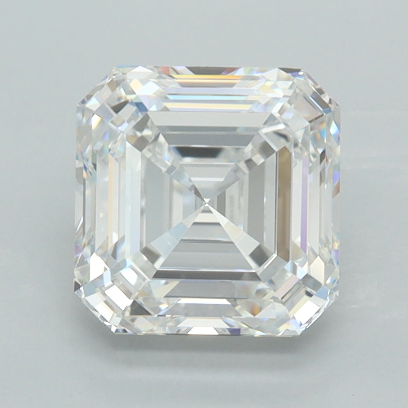 2.58 Carat Asscher Shaped, Ideal Cut, D Color, VVS1 Clarity, IGI Certified Lab Grown Diamond