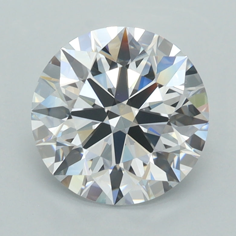 2.01 Carat Round Shaped, E Color, VVS2 Clarity, GCAL Certified Lab Grown Diamond