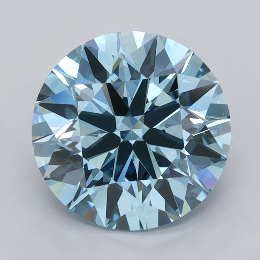 3.03 Carat Round Shaped, Excellent Cut, VVS2 Clarity, IGI Certified Lab Grown Diamond