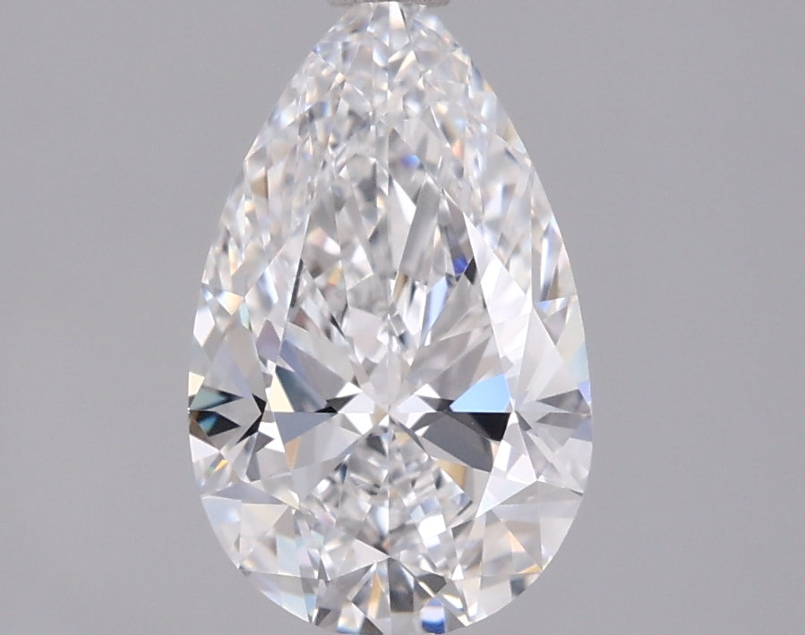 1.42 Carat Pear Shaped, Ideal Cut, D Color, VVS2 Clarity, IGI Certified Lab Grown Diamond