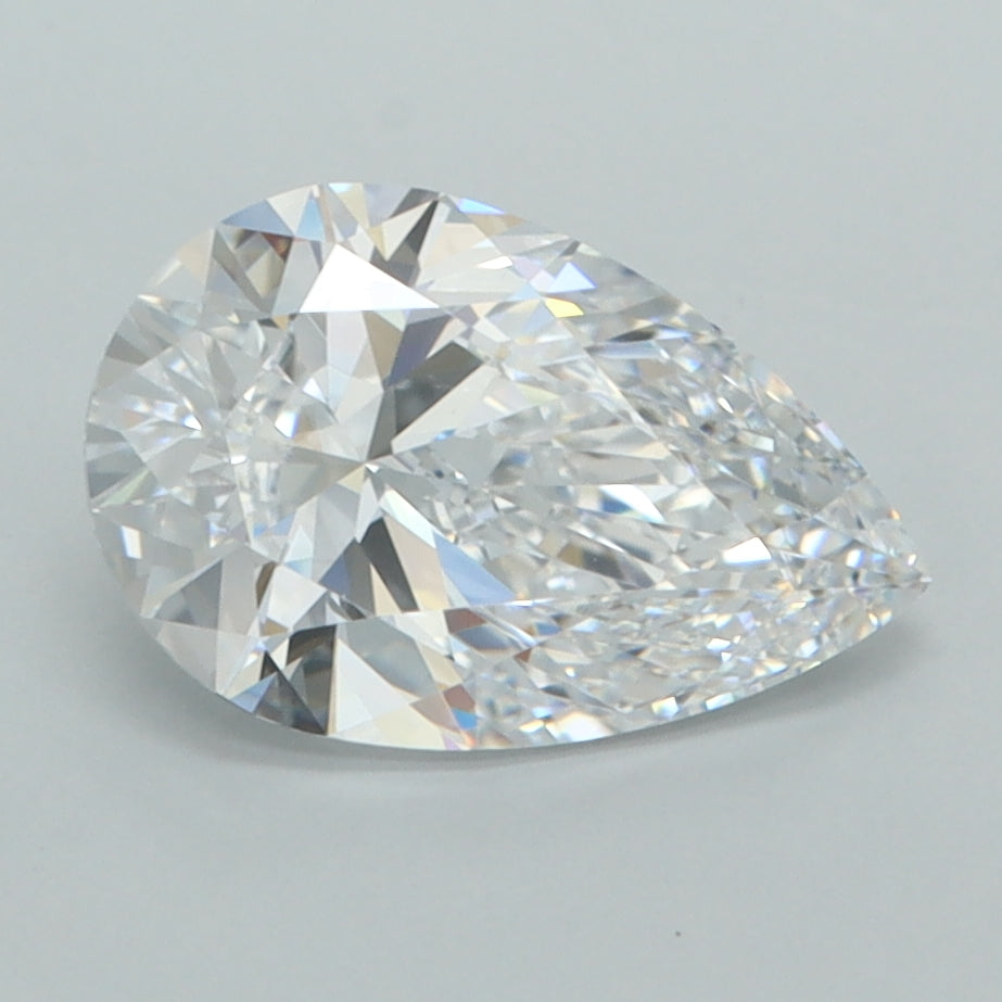 2.00 Carat Pear Shaped, Ideal Cut, D Color, VVS1 Clarity, IGI Certified Lab Grown Diamond