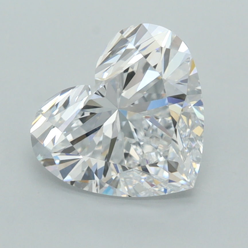 2.15 Carat Heart Shaped, Ideal Cut, D Color, VVS1 Clarity, IGI Certified Lab Grown Diamond