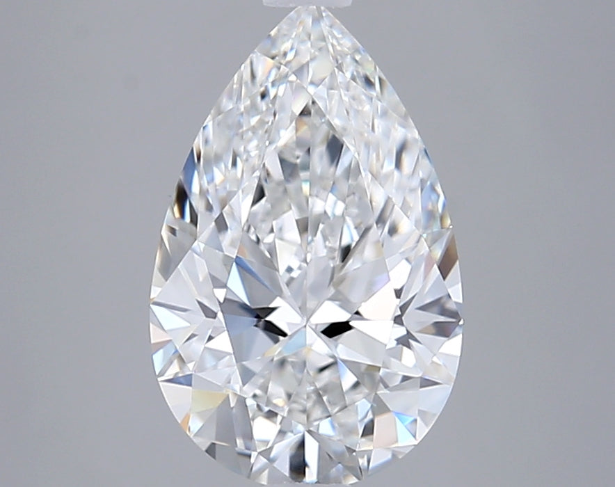 2.59 Carat Pear Shaped, Ideal Cut, E Color, VVS1 Clarity, IGI Certified Lab Grown Diamond