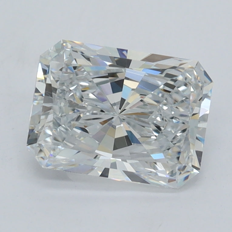 1.53 Carat Radiant Shaped, Excellent Cut, D Color, IF Clarity, IGI Certified Lab Grown Diamond