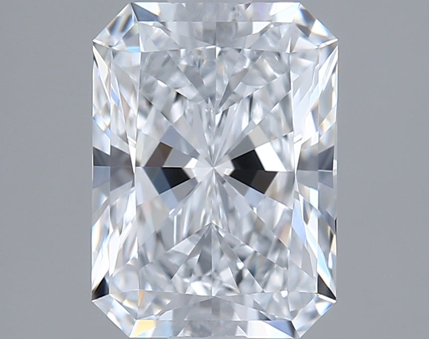 1.52 Carat Radiant Shaped, Ideal Cut, D Color, VVS1 Clarity, IGI Certified Lab Grown Diamond