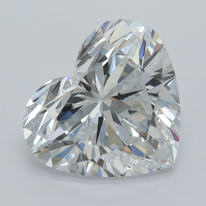 2.53 Carat Heart Shaped, Ideal Cut, D Color, VVS1 Clarity, IGI Certified Lab Grown Diamond