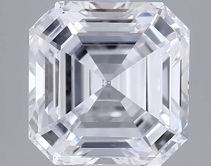 2.05 Carat Asscher Shaped, Ideal Cut, E Color, VVS1 Clarity, IGI Certified Lab Grown Diamond