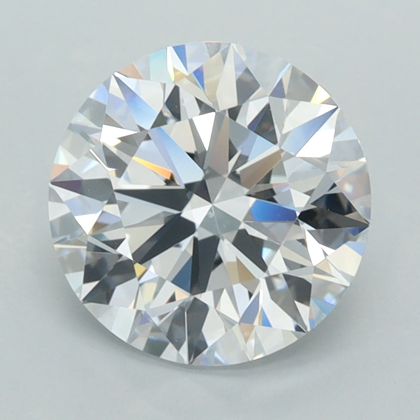 2.81 Carat Round Shaped, E Color, VVS1 Clarity, GCAL Certified Lab Grown Diamond