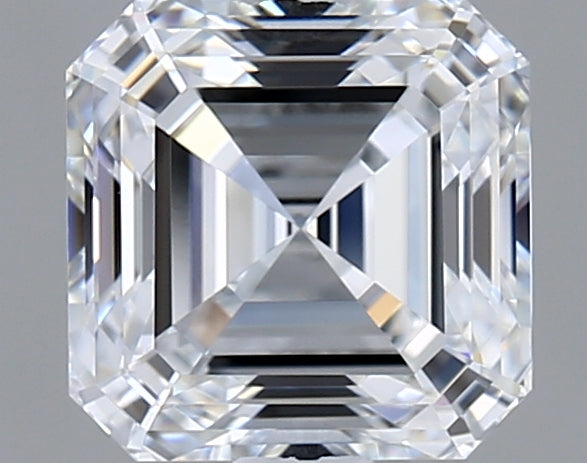 1.50 Carat Asscher Shaped, Ideal Cut, D Color, VVS1 Clarity, IGI Certified Lab Grown Diamond