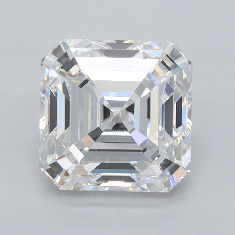 2.04 Carat Asscher Shaped, Ideal Cut, D Color, VVS1 Clarity, IGI Certified Lab Grown Diamond