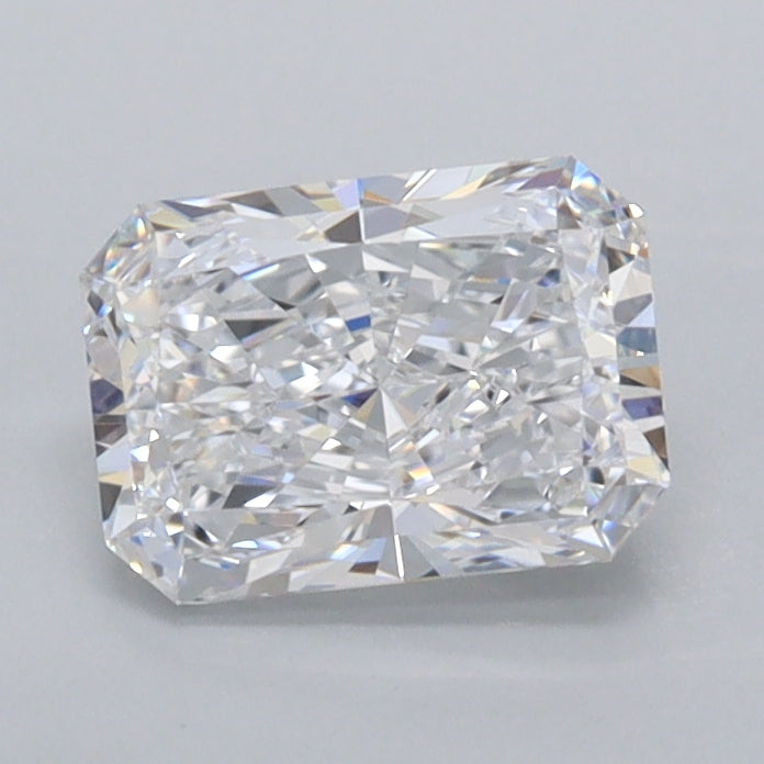 1.06 Carat Radiant Shaped, Ideal Cut, D Color, VVS2 Clarity, IGI Certified Lab Grown Diamond