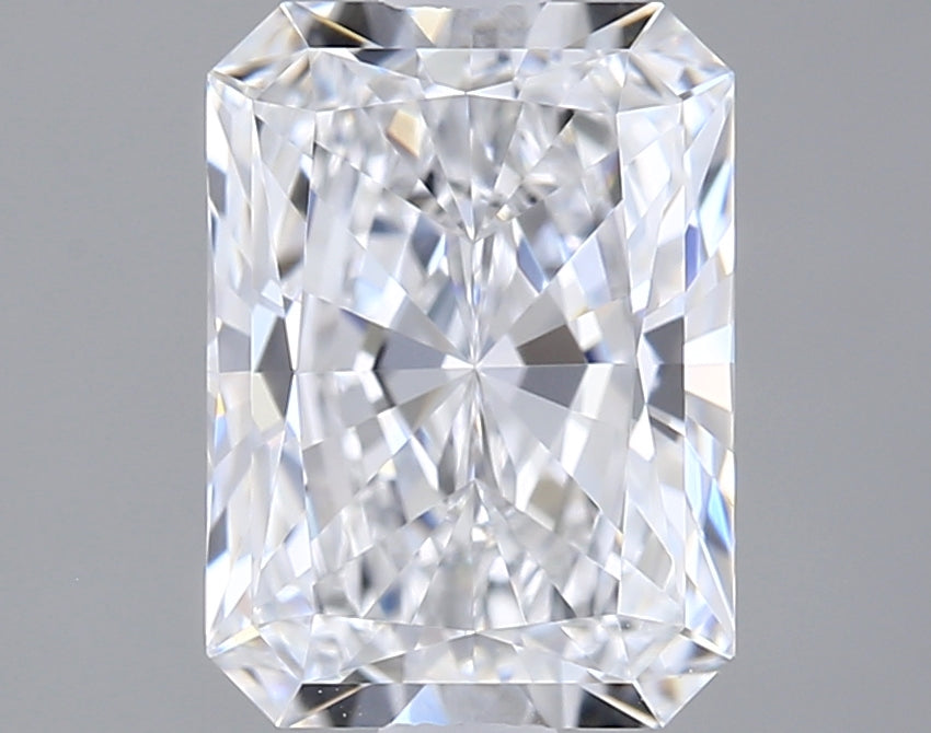 1.52 Carat Radiant Shaped, Ideal Cut, D Color, VVS1 Clarity, IGI Certified Lab Grown Diamond