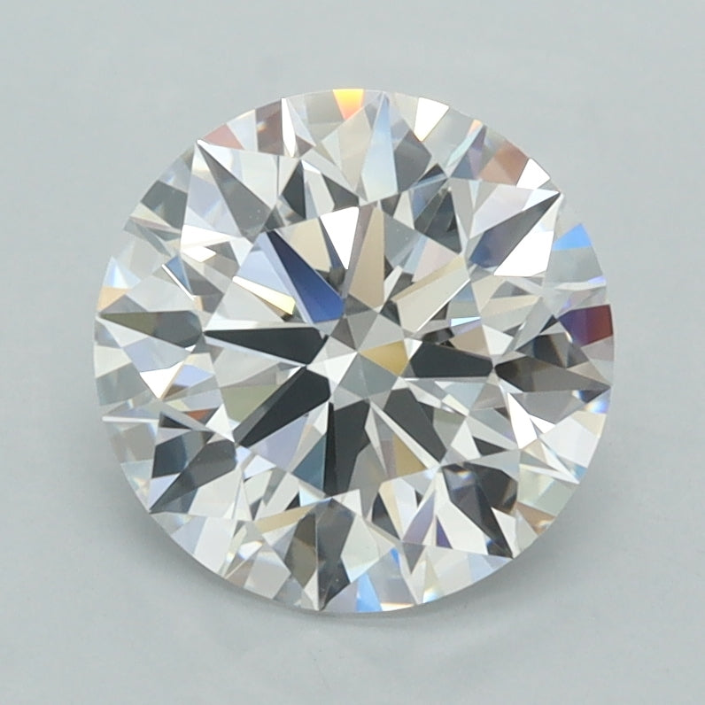 2.02 Carat Round Shaped, D Color, VVS1 Clarity, GCAL Certified Lab Grown Diamond
