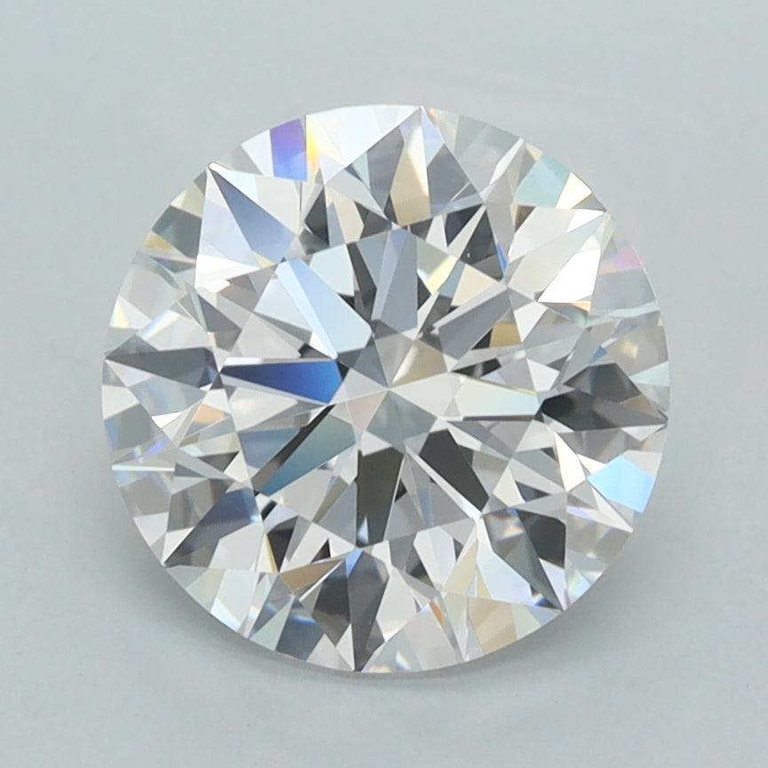 2.62 Carat Round Shaped, D Color, VS1 Clarity, GCAL Certified Lab Grown Diamond