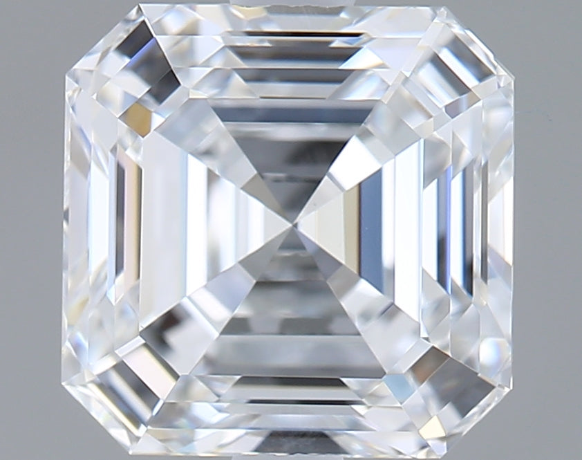 2.52 Carat Asscher Shaped, Ideal Cut, D Color, VVS2 Clarity, IGI Certified Lab Grown Diamond