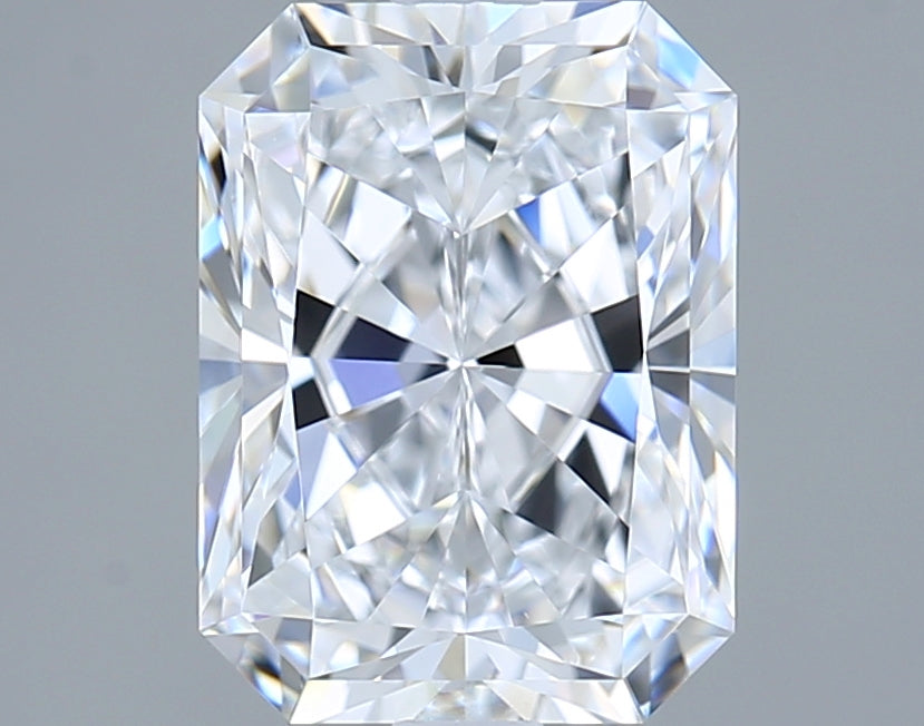 2.07 Carat Radiant Shaped, Excellent Cut, D Color, VVS2 Clarity, IGI Certified Lab Grown Diamond
