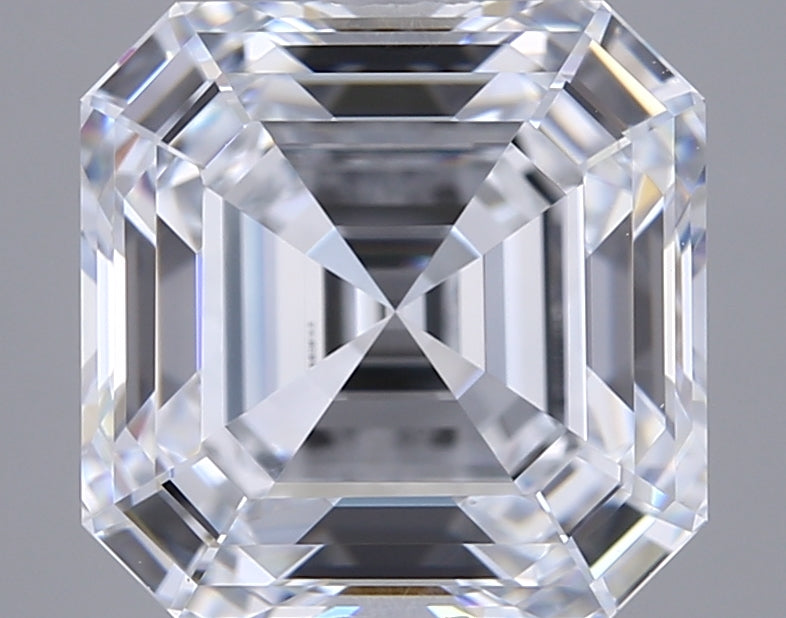 3.04 Carat Asscher Shaped, Ideal Cut, E Color, VVS1 Clarity, IGI Certified Lab Grown Diamond
