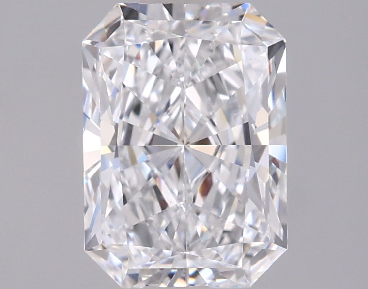 1.53 Carat Radiant Shaped, Ideal Cut, D Color, VVS2 Clarity, IGI Certified Lab Grown Diamond