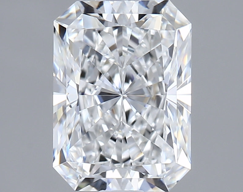 1.55 Carat Radiant Shaped, Ideal Cut, D Color, VVS1 Clarity, IGI Certified Lab Grown Diamond