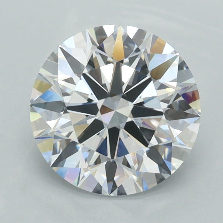 2.10 Carat Round Shaped, E Color, VVS1 Clarity, GCAL Certified Lab Grown Diamond