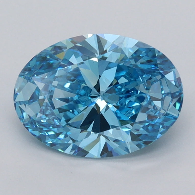 1.85 Carat Oval Shaped, Ideal Cut, VVS2 Clarity, IGI Certified Lab Grown Diamond