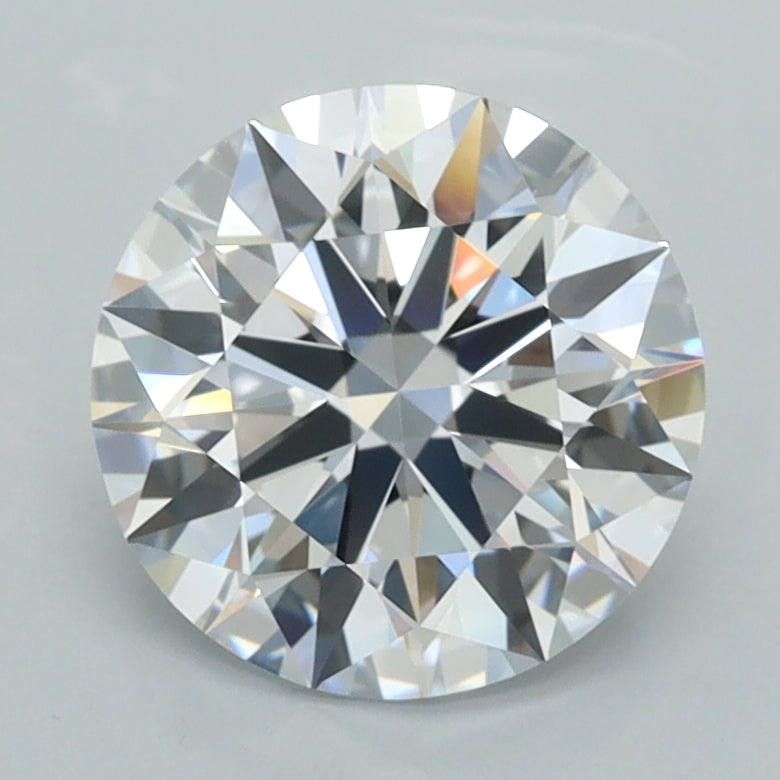 2.25 Carat Round Shaped, D Color, VVS1 Clarity, GCAL Certified Lab Grown Diamond