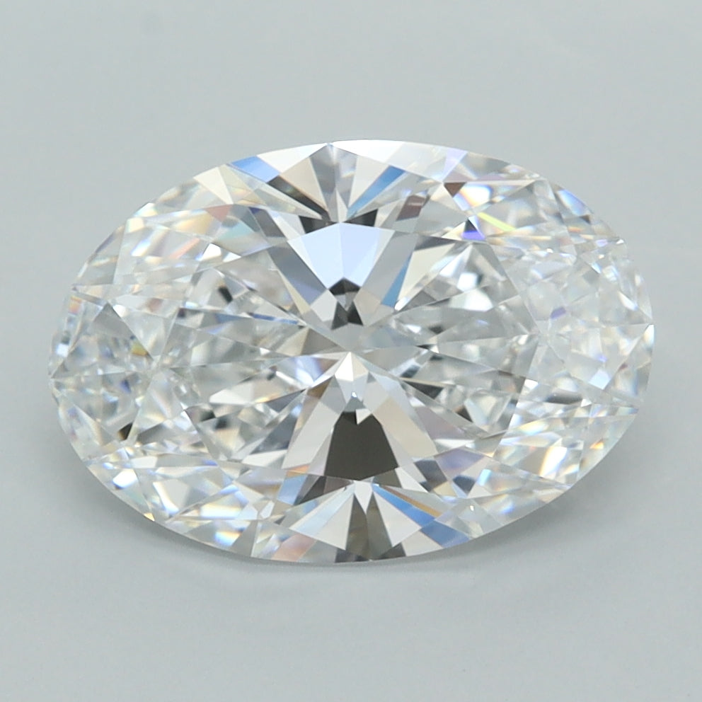 3.03 Carat Oval Shaped, Ideal Cut, D Color, VVS1 Clarity, GCAL Certified Lab Grown Diamond