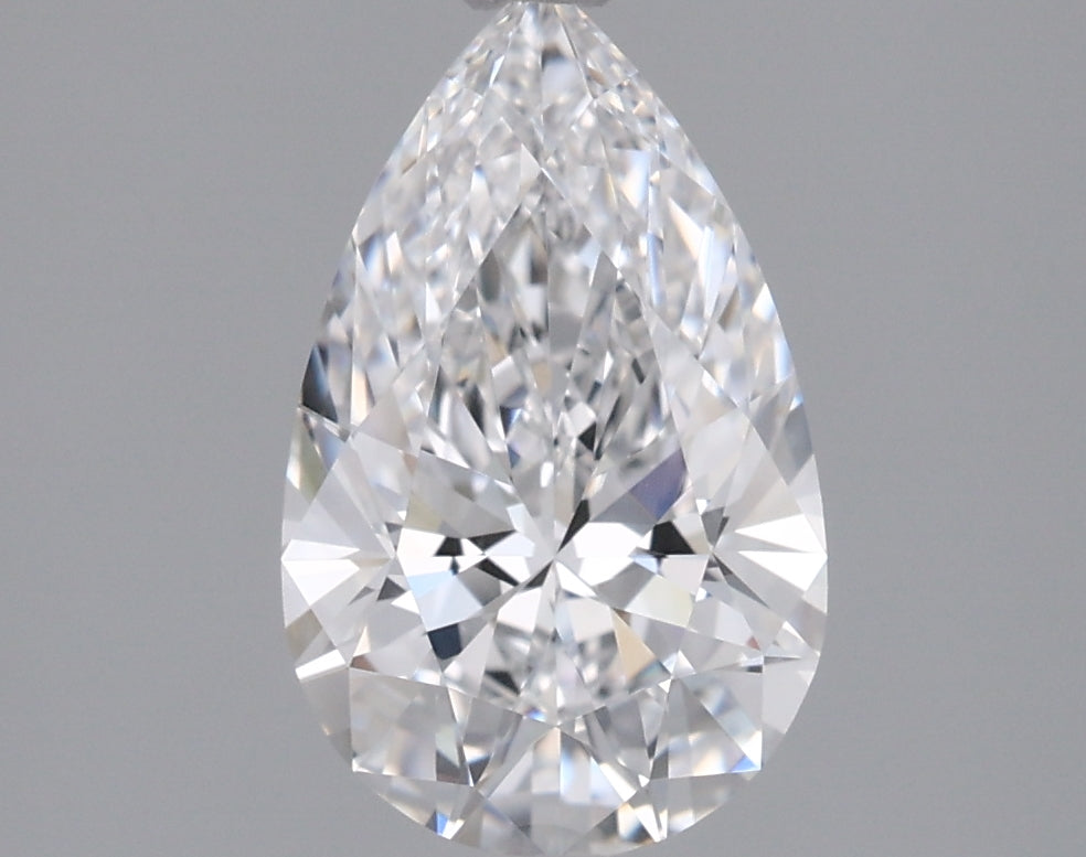 1.46 Carat Pear Shaped, Ideal Cut, D Color, VVS2 Clarity, IGI Certified Lab Grown Diamond