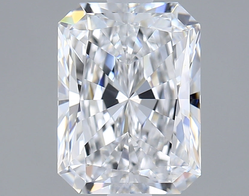 1.76 Carat Radiant Shaped, Ideal Cut, D Color, VVS1 Clarity, IGI Certified Lab Grown Diamond