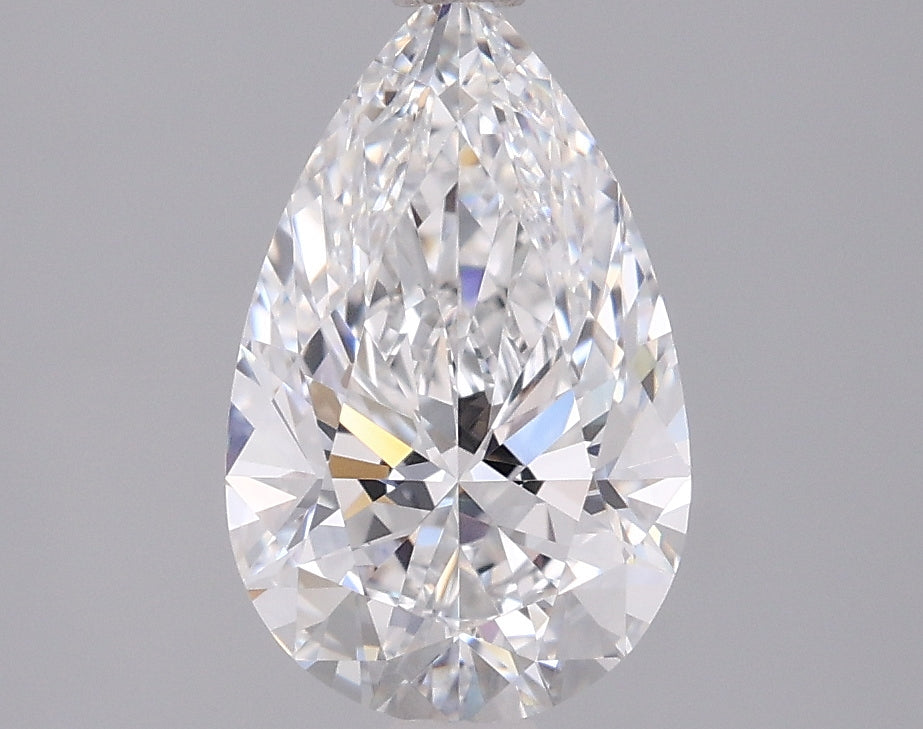 1.71 Carat Pear Shaped, Ideal Cut, D Color, VVS2 Clarity, IGI Certified Lab Grown Diamond