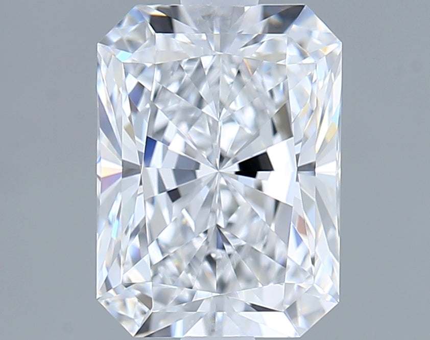 1.80 Carat Radiant Shaped, Excellent Cut, D Color, VVS1 Clarity, IGI Certified Lab Grown Diamond