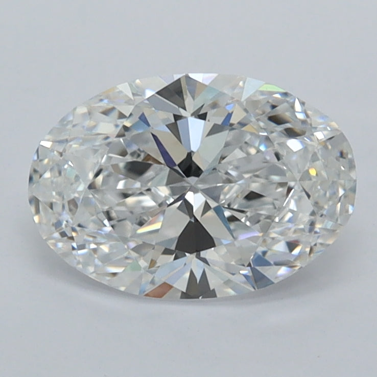 1.24 Carat Oval Shaped, Ideal Cut, D Color, VVS2 Clarity, IGI Certified Lab Grown Diamond