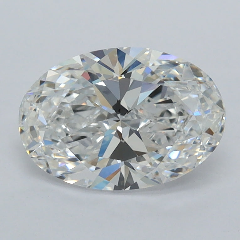 1.37 Carat Oval Shaped, Ideal Cut, D Color, VVS2 Clarity, IGI Certified Lab Grown Diamond