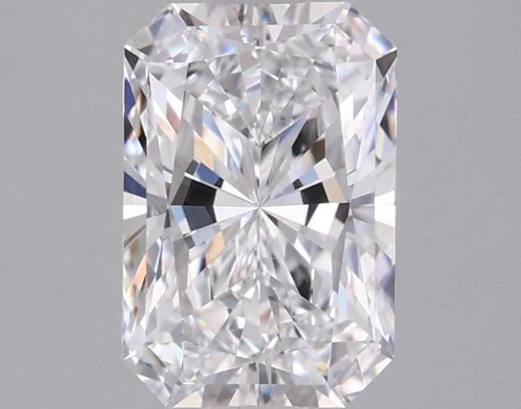 1.54 Carat Radiant Shaped, Excellent Cut, D Color, VVS2 Clarity, IGI Certified Lab Grown Diamond