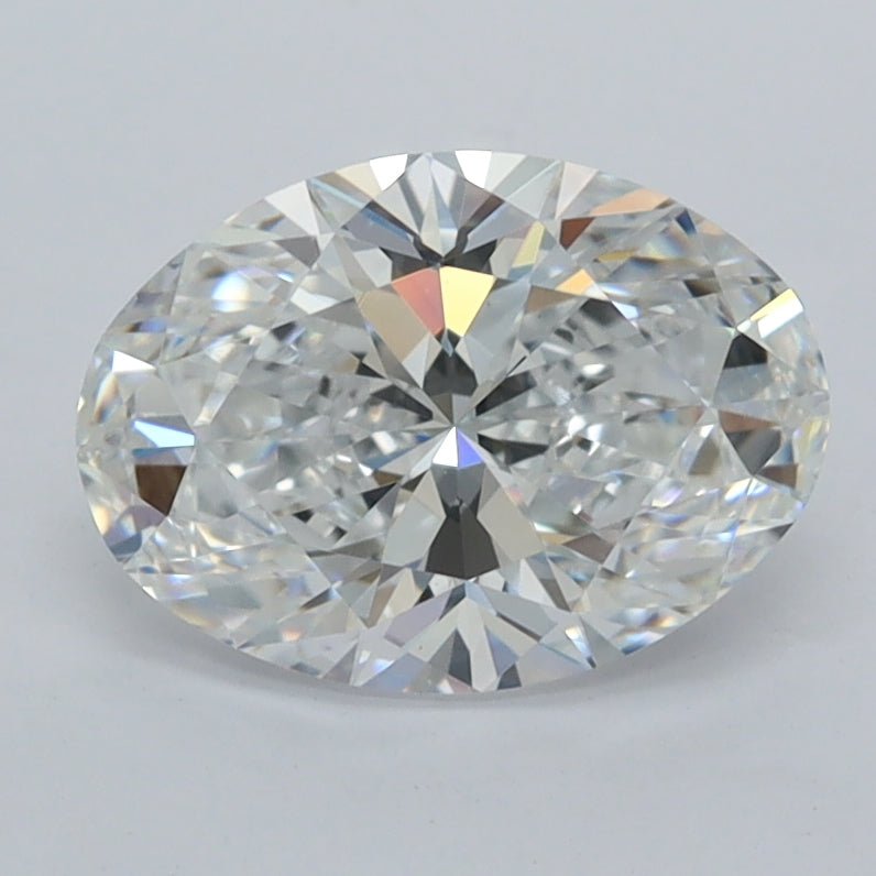 1.62 Carat Oval Shaped, Ideal Cut, D Color, VVS2 Clarity, IGI Certified Lab Grown Diamond