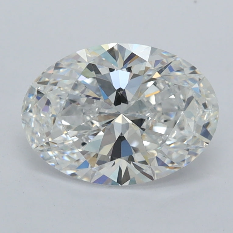 1.35 Carat Oval Shaped, Ideal Cut, D Color, VVS2 Clarity, IGI Certified Lab Grown Diamond