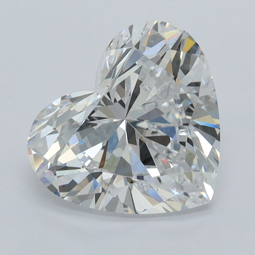 2.51 Carat Heart Shaped, Excellent Cut, D Color, VVS1 Clarity, IGI Certified Lab Grown Diamond