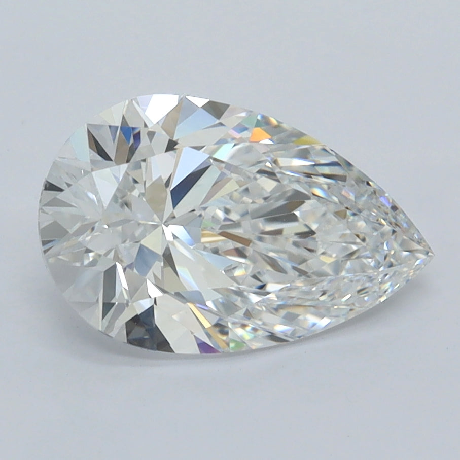 2.02 Carat Pear Shaped, Ideal Cut, D Color, VVS1 Clarity, IGI Certified Lab Grown Diamond