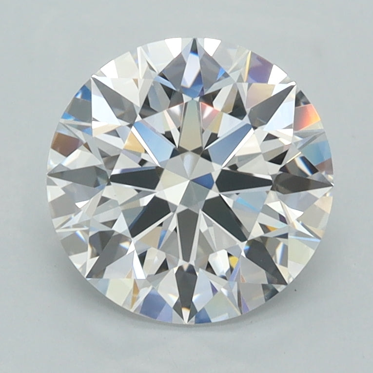 2.01 Carat Round Shaped, D Color, VVS2 Clarity, GCAL Certified Lab Grown Diamond