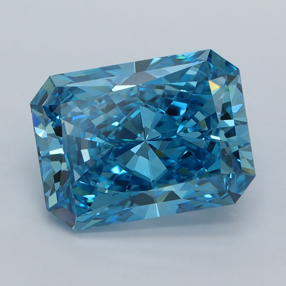 3.02 Carat Radiant Shaped, Ideal Cut, VVS2 Clarity, IGI Certified Lab Grown Diamond