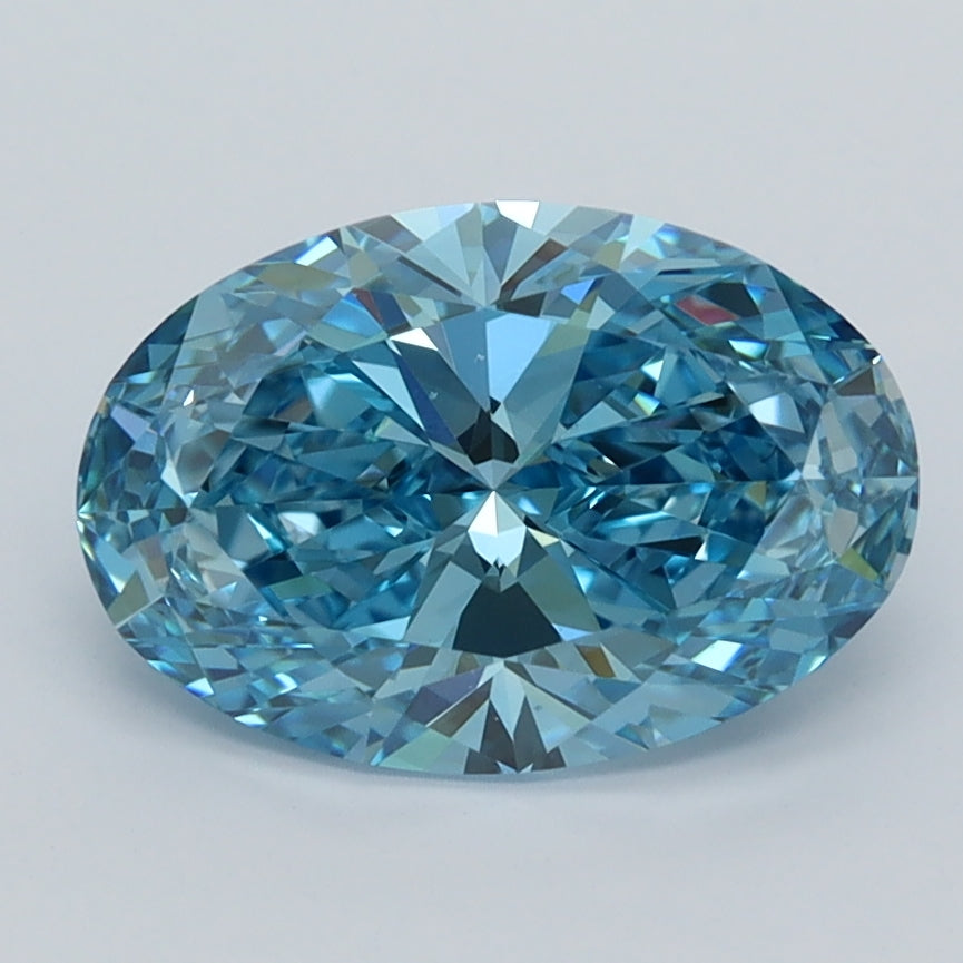 2.02 Carat Oval Shaped, Ideal Cut, VVS2 Clarity, IGI Certified Lab Grown Diamond