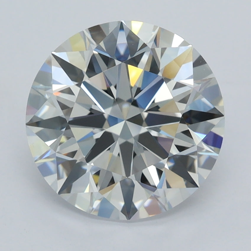 2.90 Carat Round Shaped, D Color, VVS2 Clarity, GCAL Certified Lab Grown Diamond