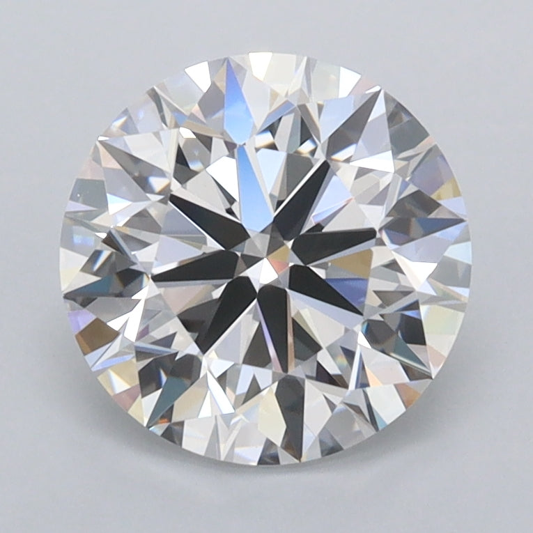 1.95 Carat Round Shaped, Ideal Cut, D Color, VVS2 Clarity, IGI Certified Lab Grown Diamond