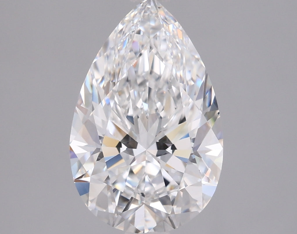 2.01 Carat Pear Shaped, Ideal Cut, E Color, VVS1 Clarity, IGI Certified Lab Grown Diamond