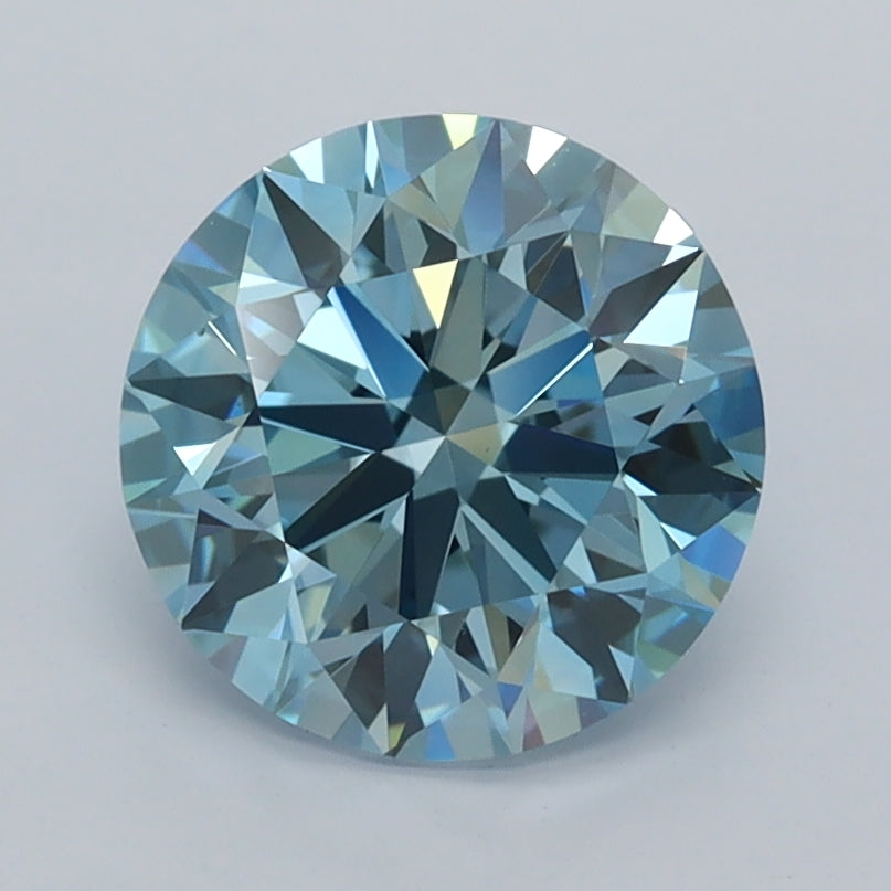1.97 Carat Round Shaped, Ideal Cut, VVS2 Clarity, IGI Certified Lab Grown Diamond