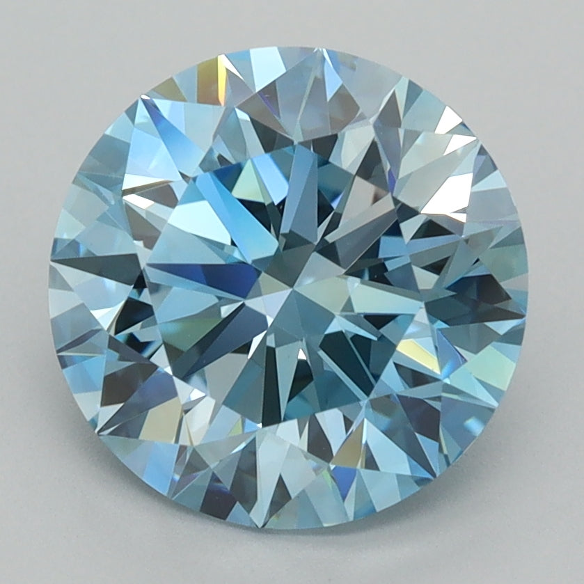 3.01 Carat Round Shaped, Ideal Cut, VVS2 Clarity, IGI Certified Lab Grown Diamond