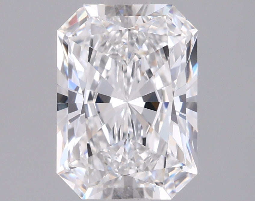 1.84 Carat Radiant Shaped, Ideal Cut, D Color, VVS1 Clarity, IGI Certified Lab Grown Diamond