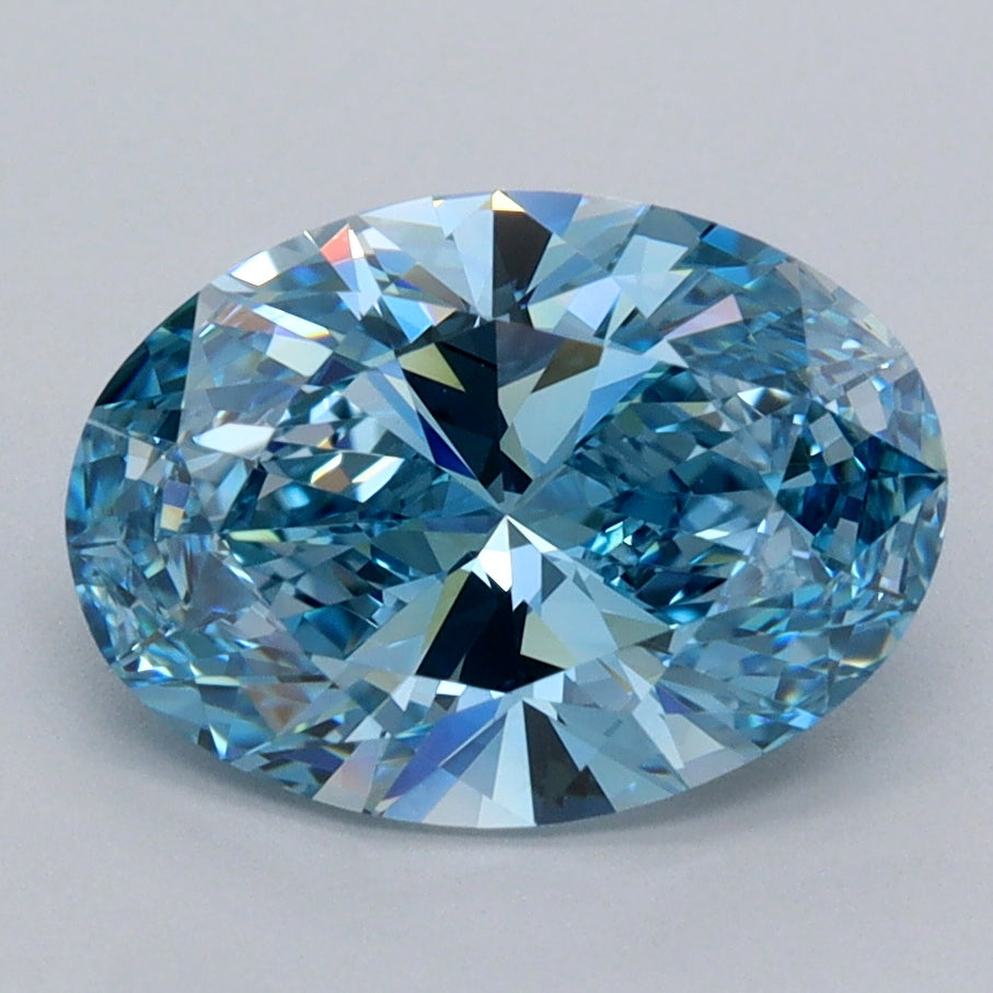 2.45 Carat Oval Shaped, Ideal Cut, VVS1 Clarity, IGI Certified Lab Grown Diamond